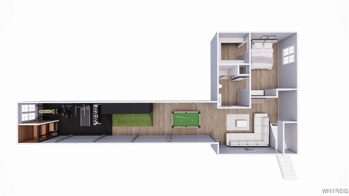 Rendering of  potential Basement Layout