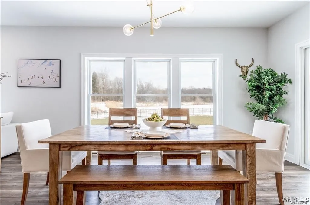 Dining overlooking yard