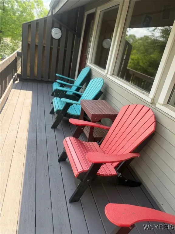Freshly painted front balcony