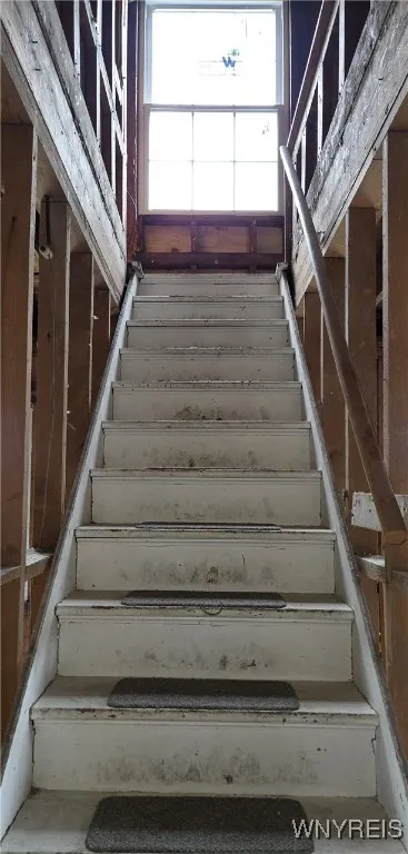 Staircase to walk-up full attic