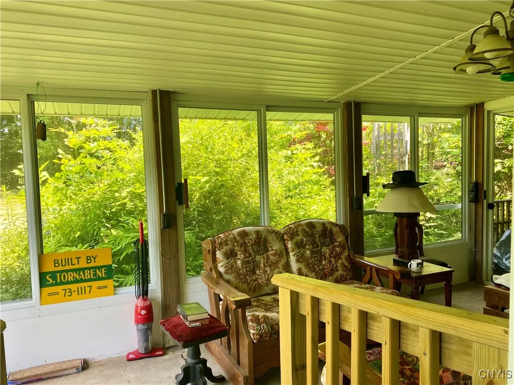 This sunroom is perfect for entertaining