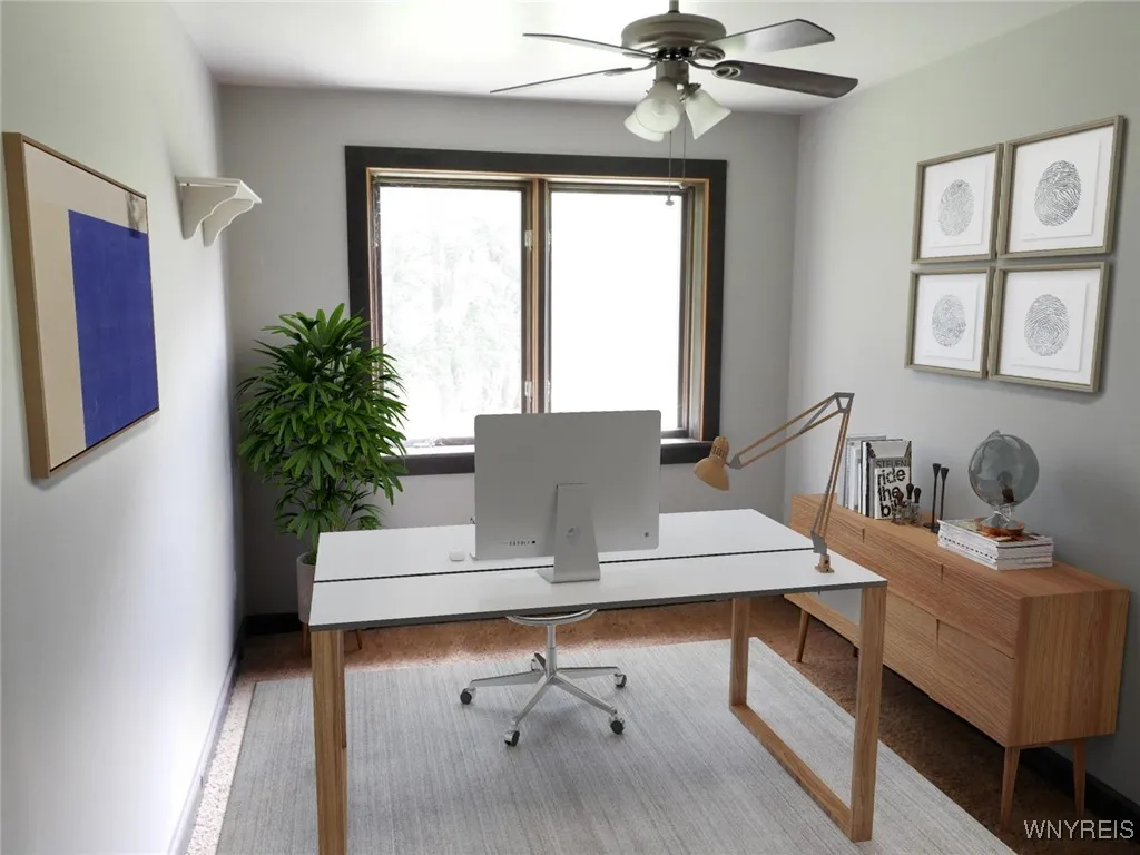 Staged: bdrm 4 of 4. 2nd flr, or use this room as a 'home office'.