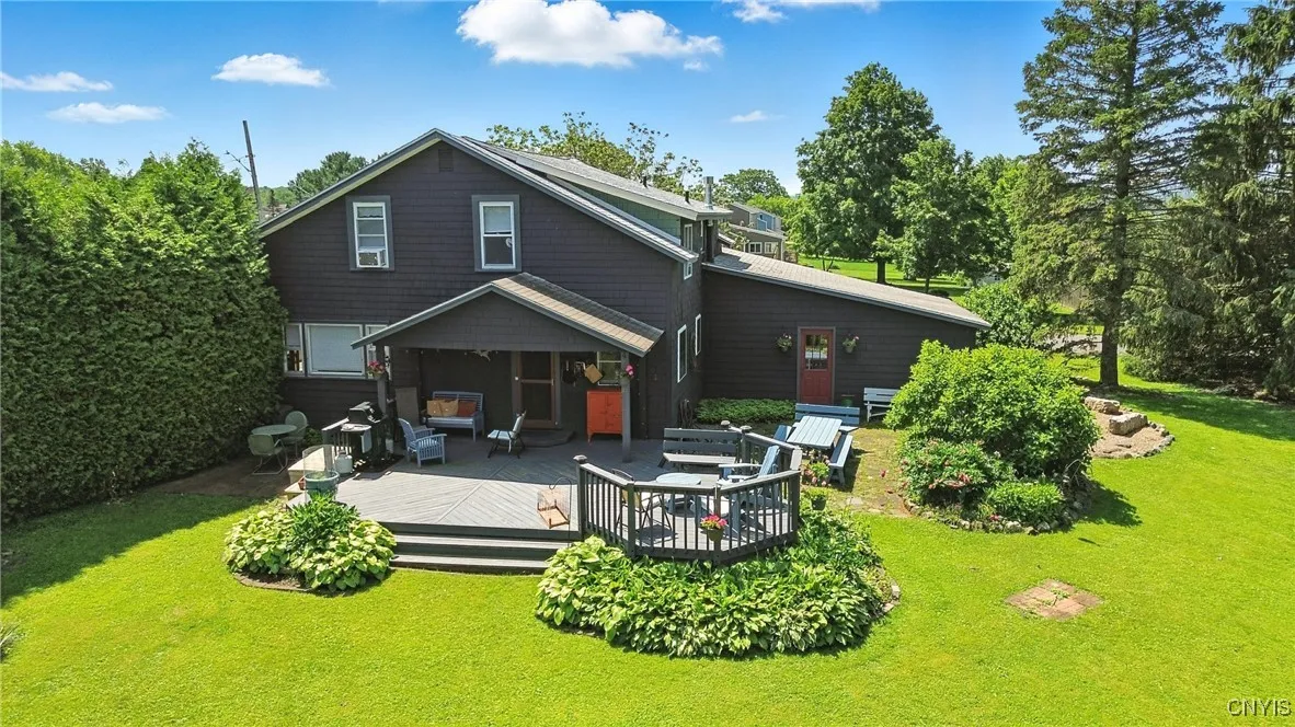 The backyard just beckons one to come out and enjoy the serenity!