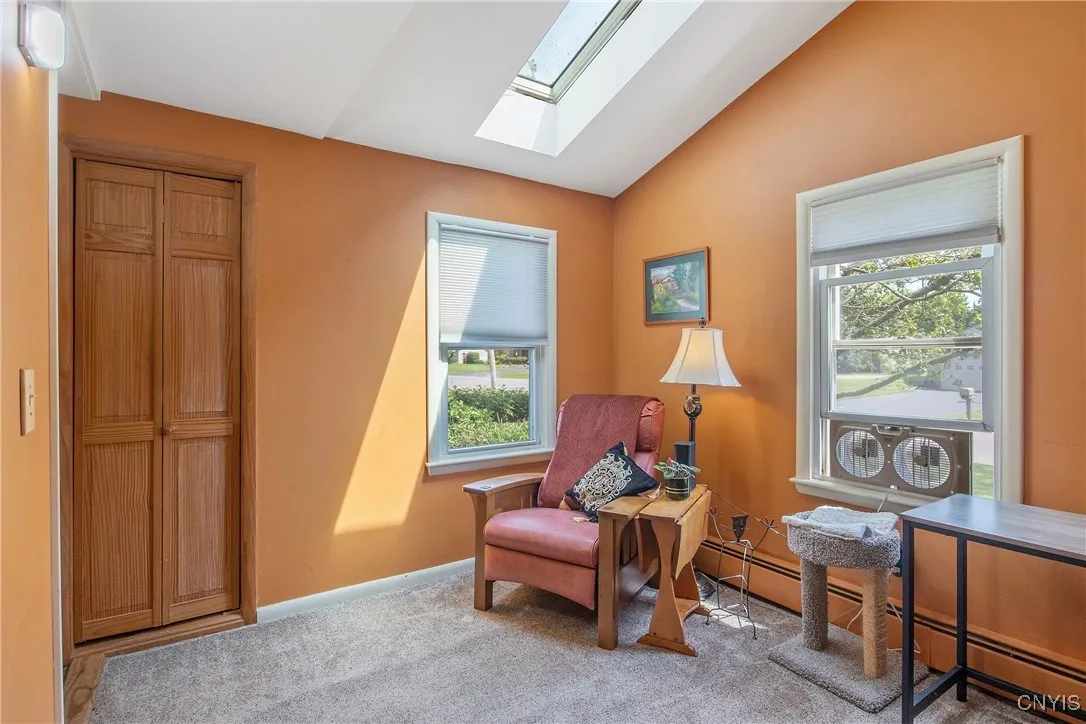 The room has abundant light and a large closet.