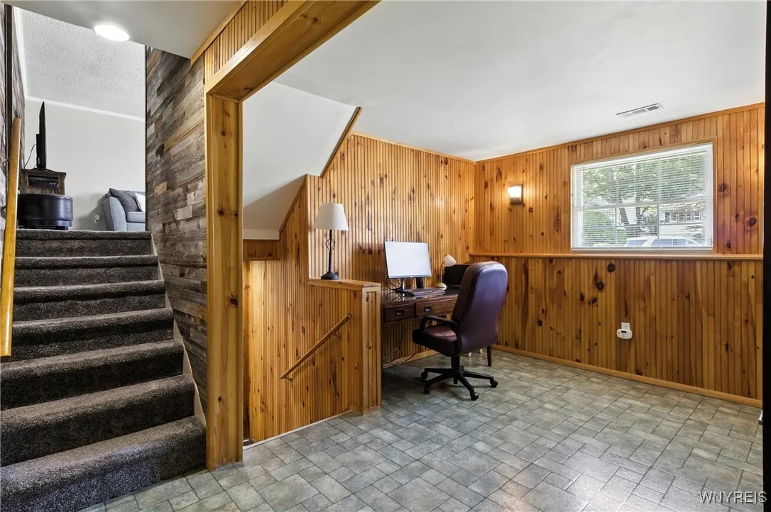 Lower level currently used as an office.
