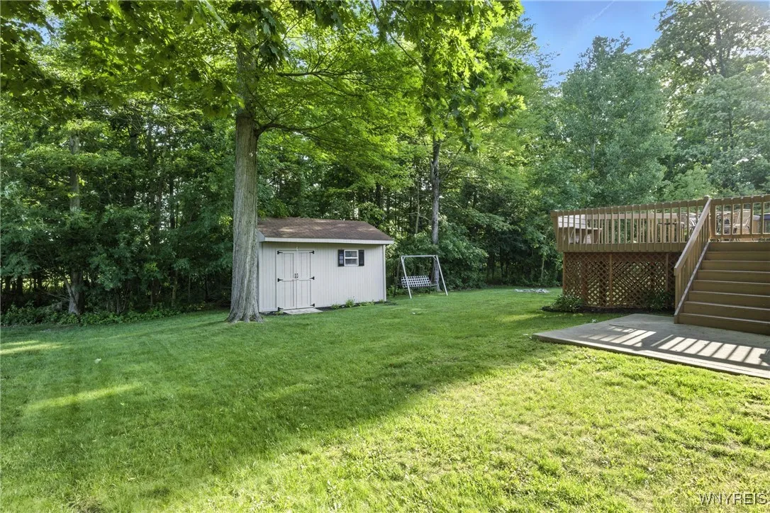 Shed backs to woods.  No neighbors to be seen.