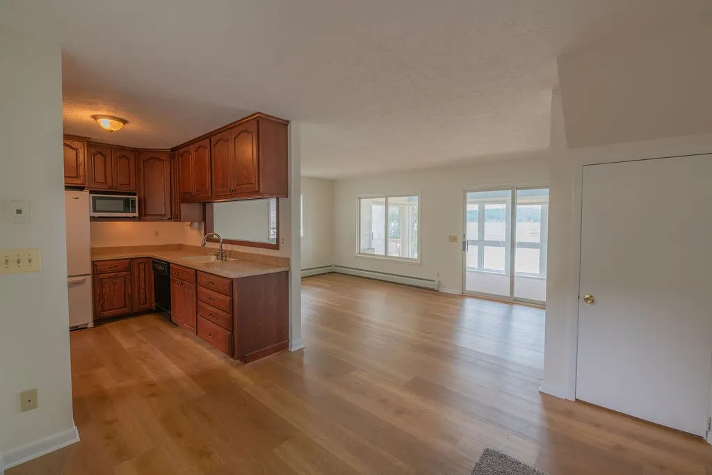 Main floor with dining room/living room combo, brand new luxury vinyl flooring