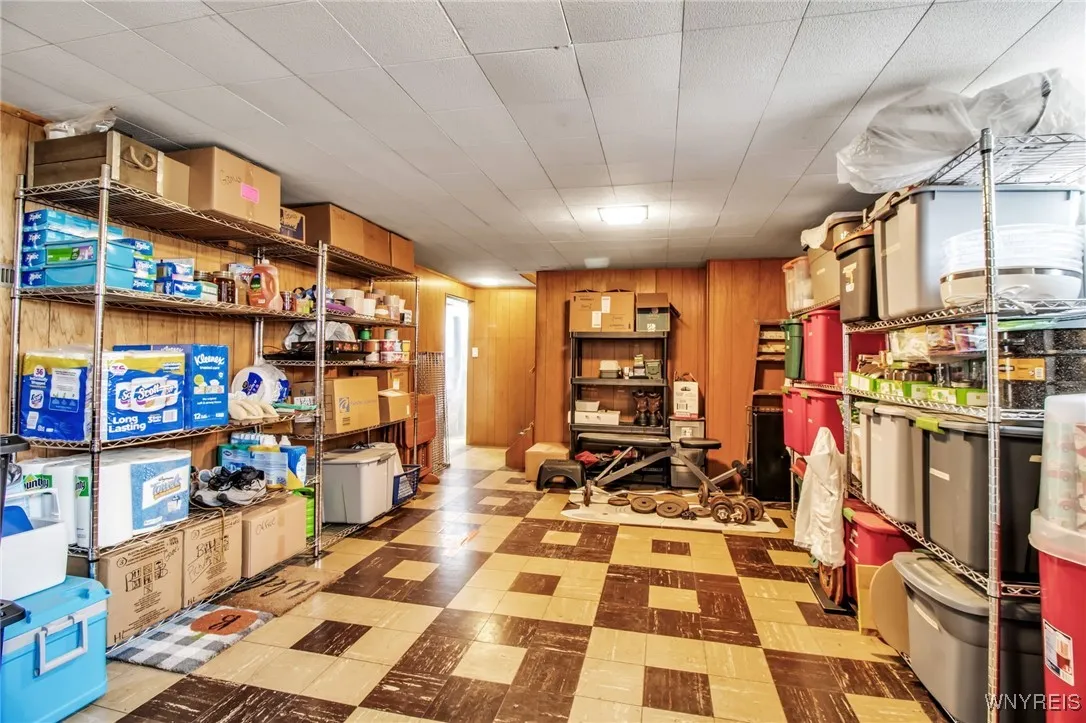 Partially finished basement