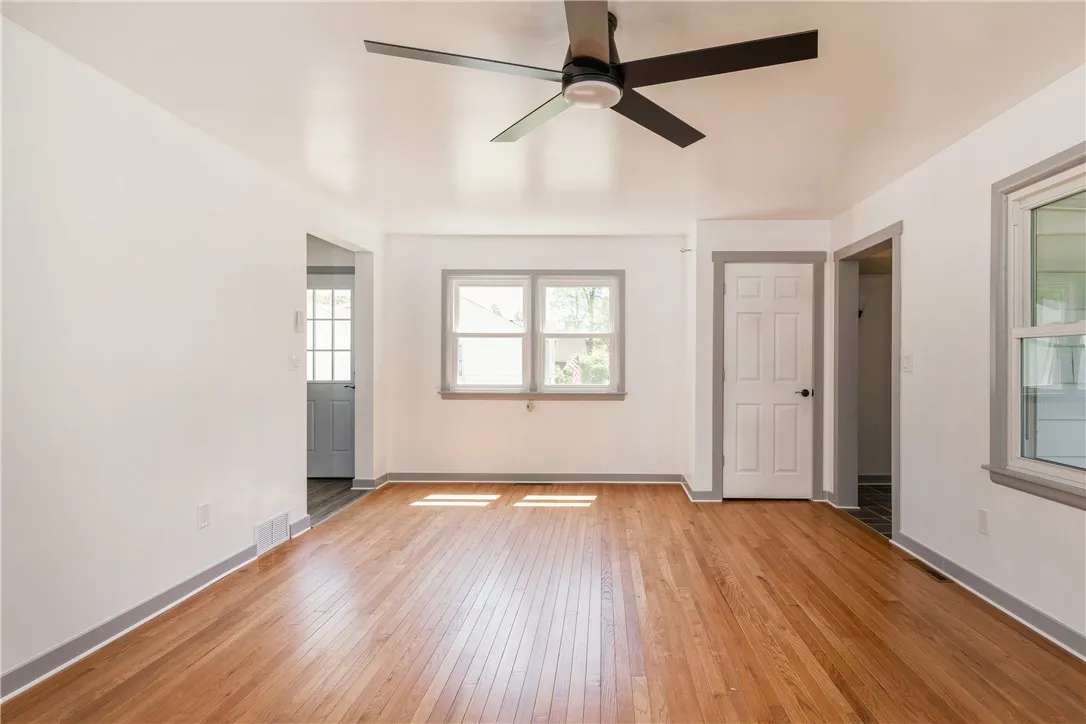 There is a really nice foyer to the right that is for the front door. It has so much space in there for coats and shoes too.