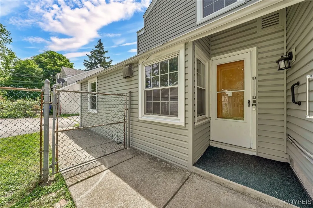 Rear entrance to house, leads to both units
