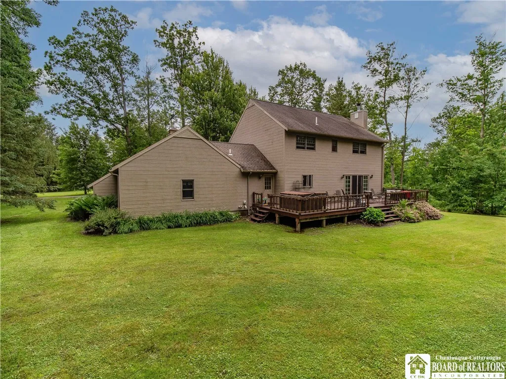 View of the back Yard With Deck