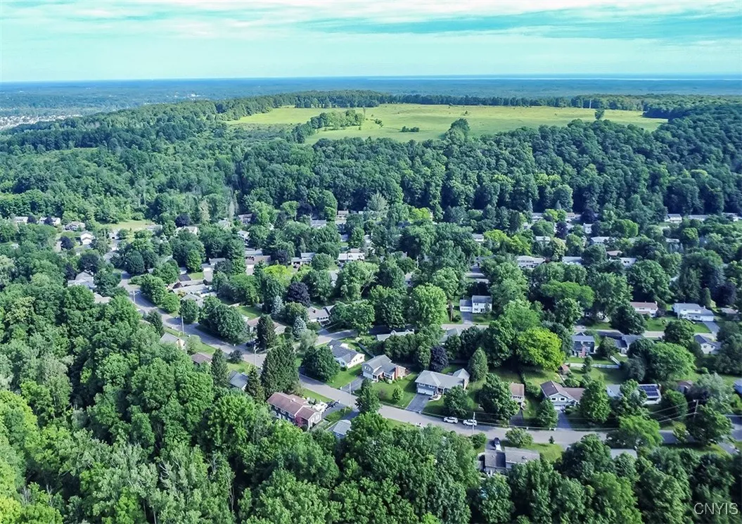 The woods and fields beyond the neighborhood are owned by NYS and maintained by Green Lakes State Park. This is a gem of NYS right in your backyard...