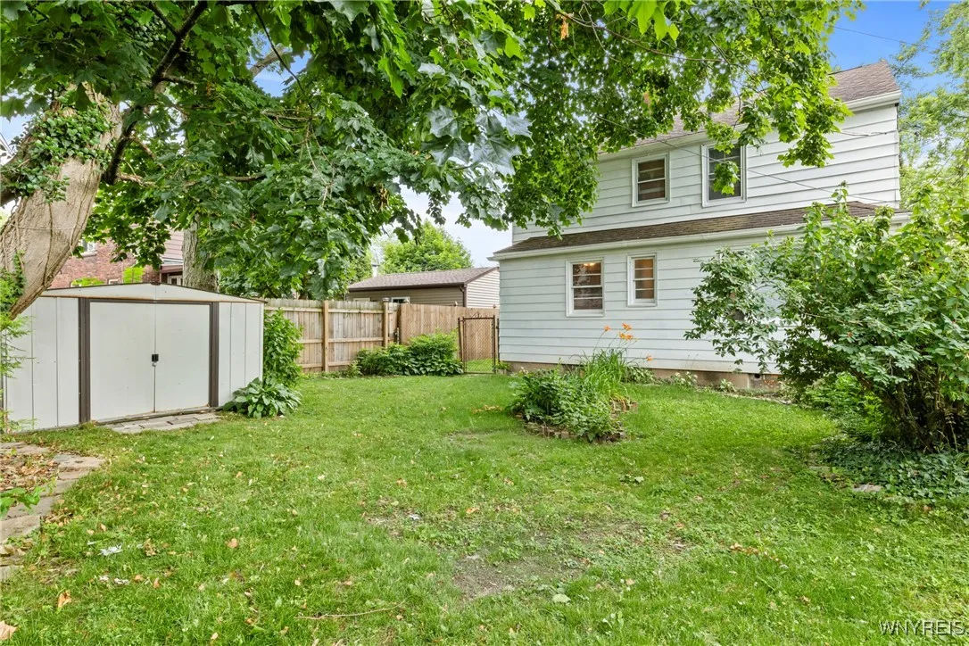shed in the yard included