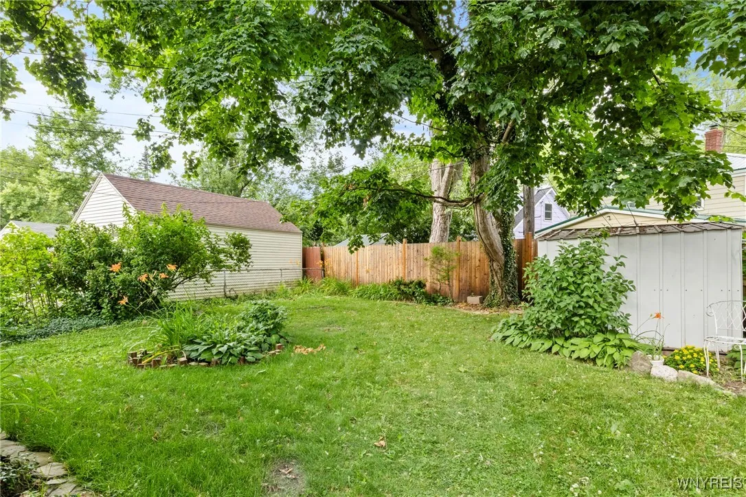 generous yard fully fenced in