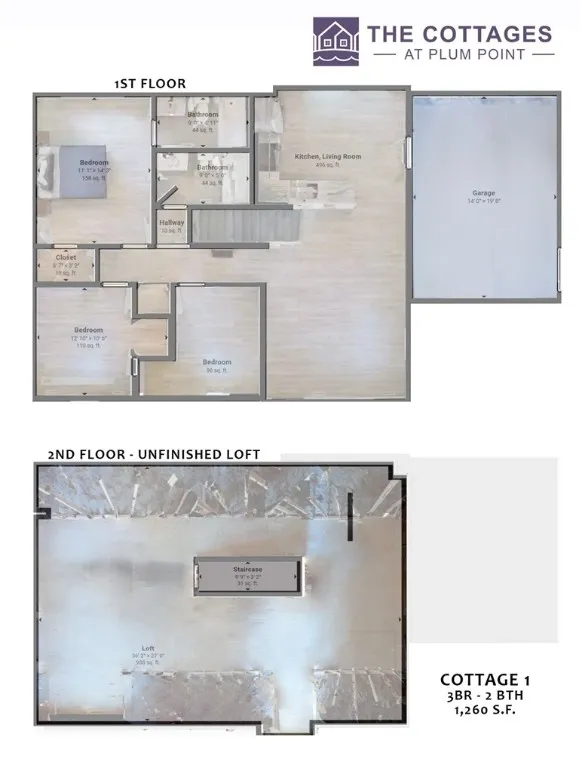 Cottage 1 Floor Plan