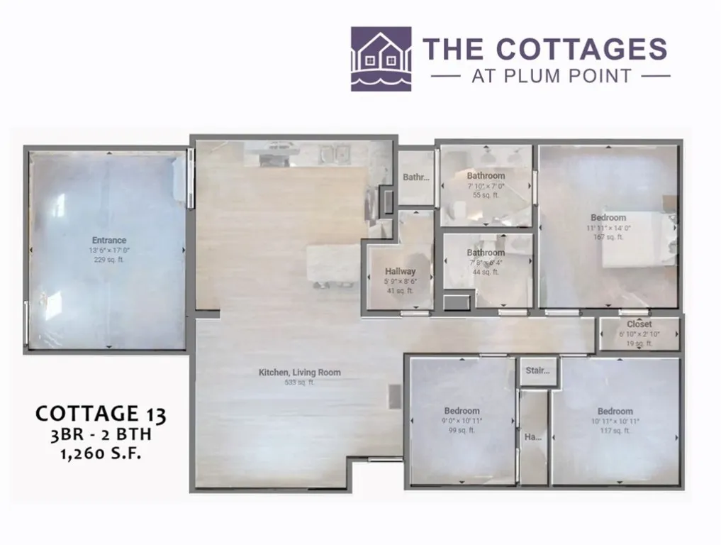 Cottage 13 Floor Plan