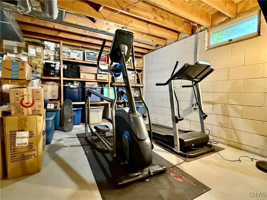 Lots of room and height in the basement for storage or exercise