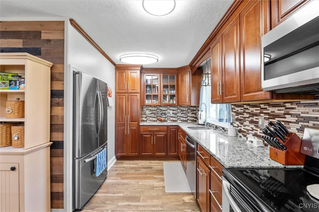 Kitchen with granite countertop