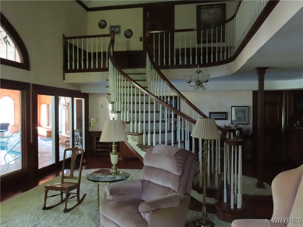 Custom stairway in Family room
