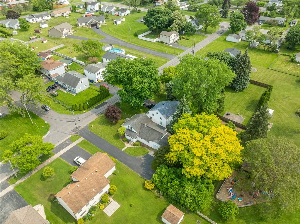 Aerial of neighborhood