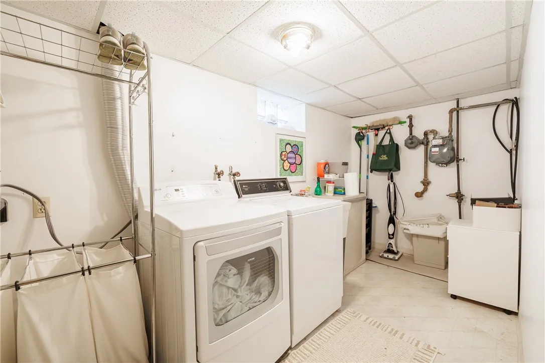 Laundry in the basement.