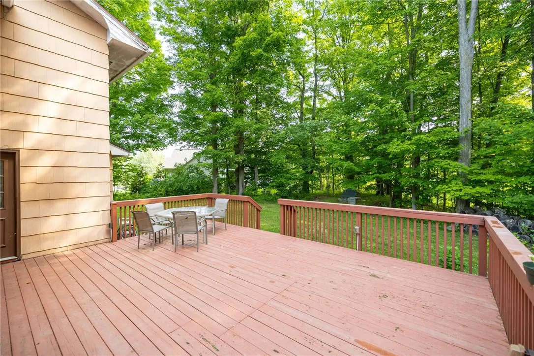Enjoy the spacious deck with zero step entry and  ramp to yard.