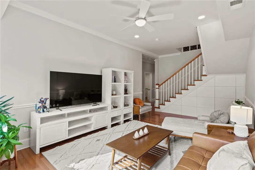 Living room - looking towards stairs of 3rd floor