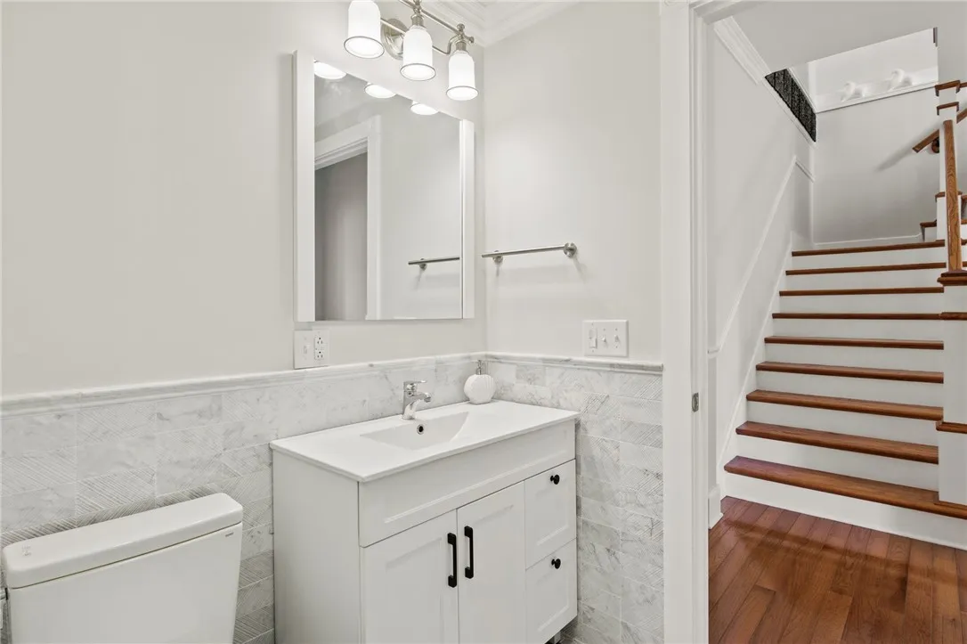 Bathroom 2nd floor - looking towards stairs for 3rd level