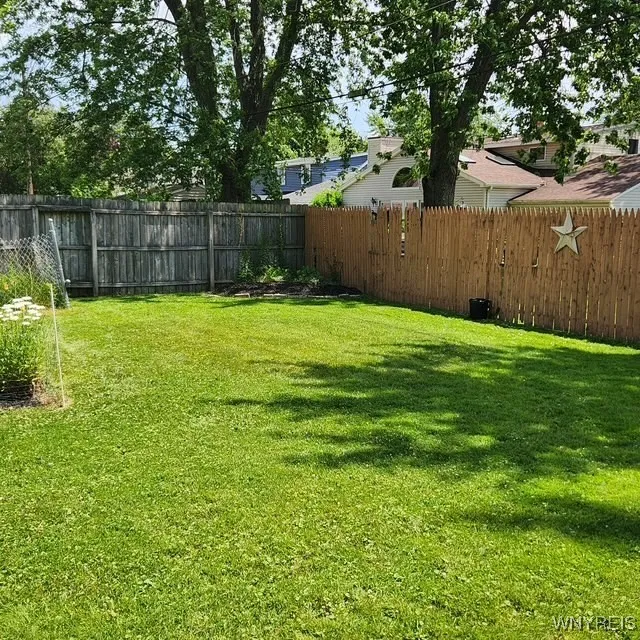 fenced yard