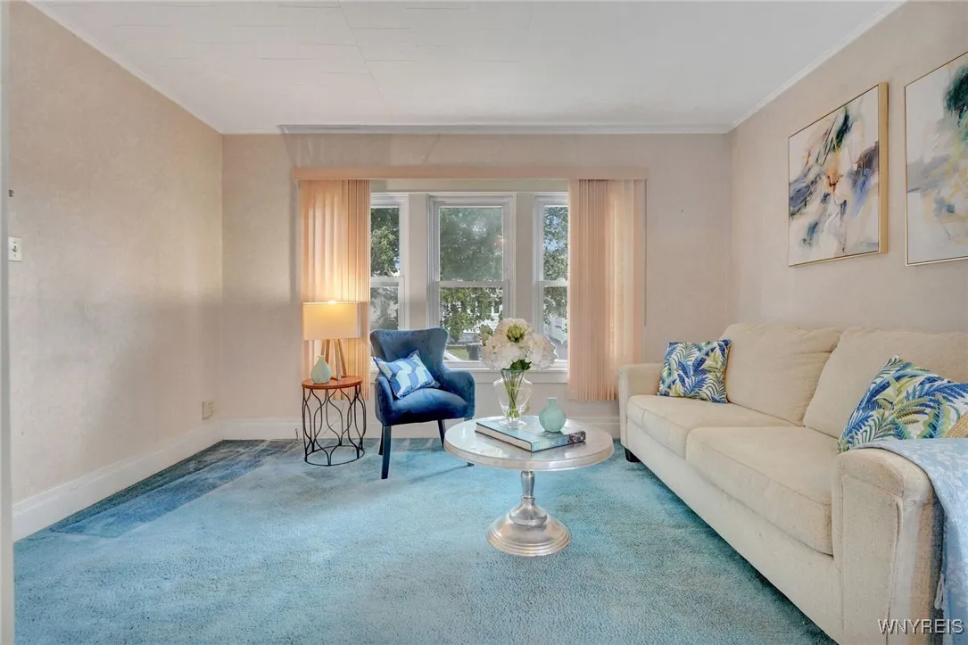 LARGE PICTURE WINDOW WITH BLINDS