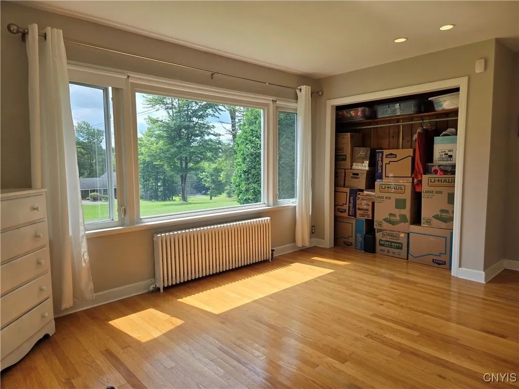 First floor bedroom with large closet.