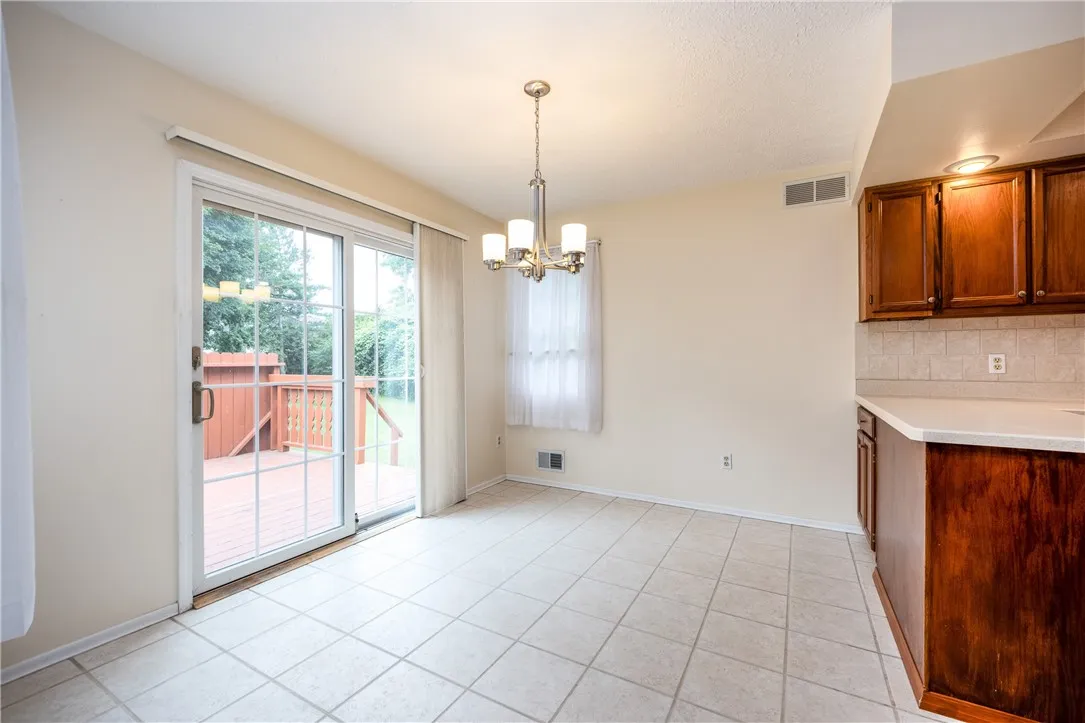 Dinning and sliding door to back porch