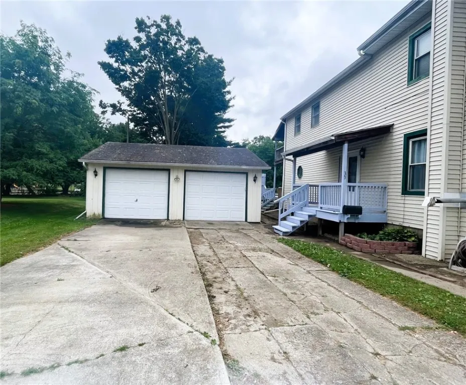 2 car garage with workspace