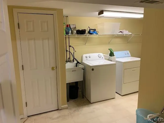 Laundry in basement