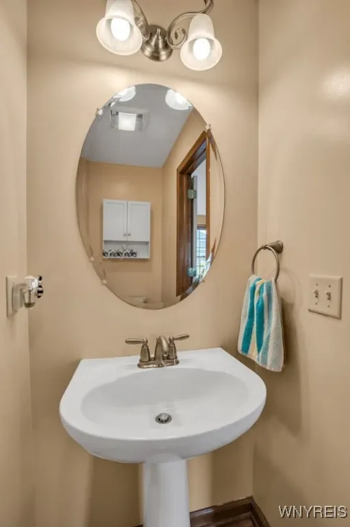 1/2 bath on first floor