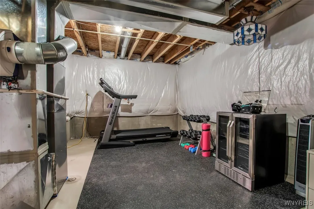 Gym space in the basement