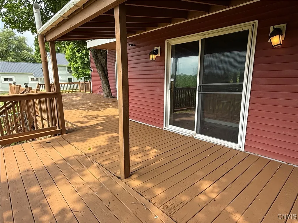 back deck from kitchen sliding doors