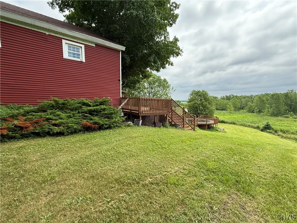 side view looking into back yard
