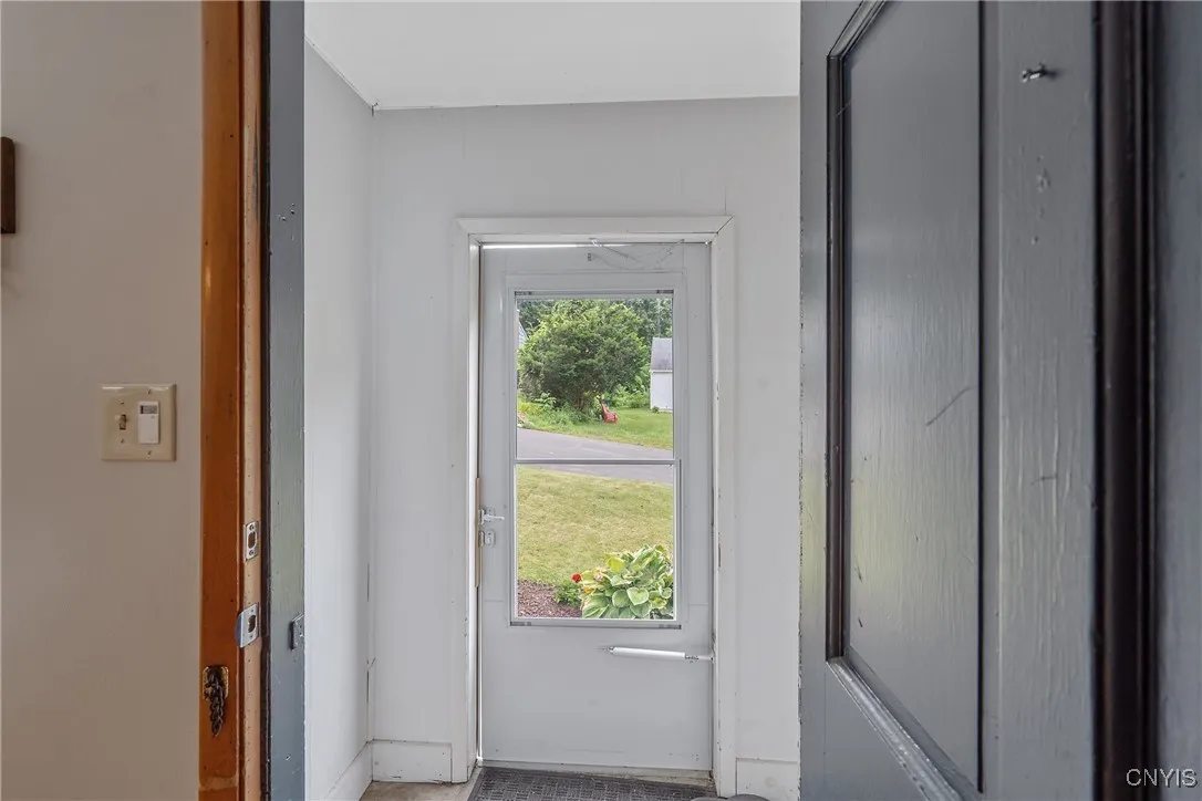 The front vestibule is a great way to keep the slush and mess of inclement weather out of the main living area.