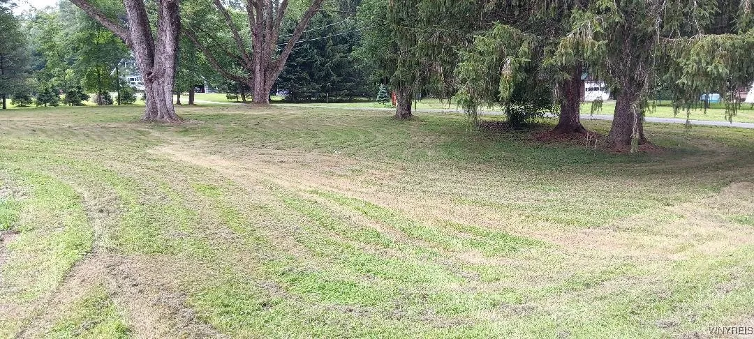 huge side yard on corner 
great spot for pole barn and pool