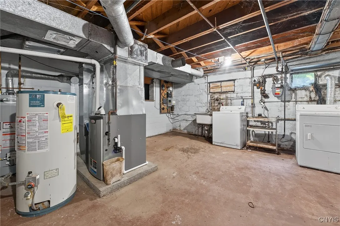 Full basement with tons of storage space.
