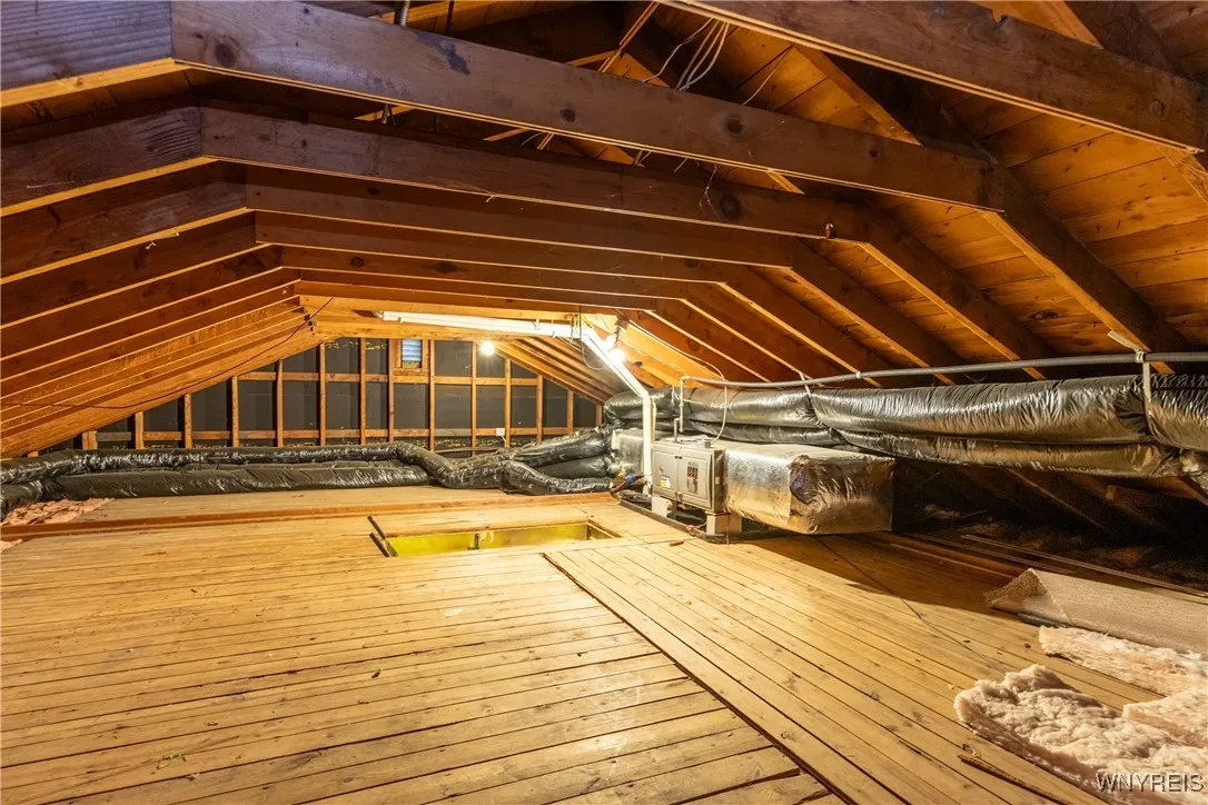 There is a ton of storage space in the attic!