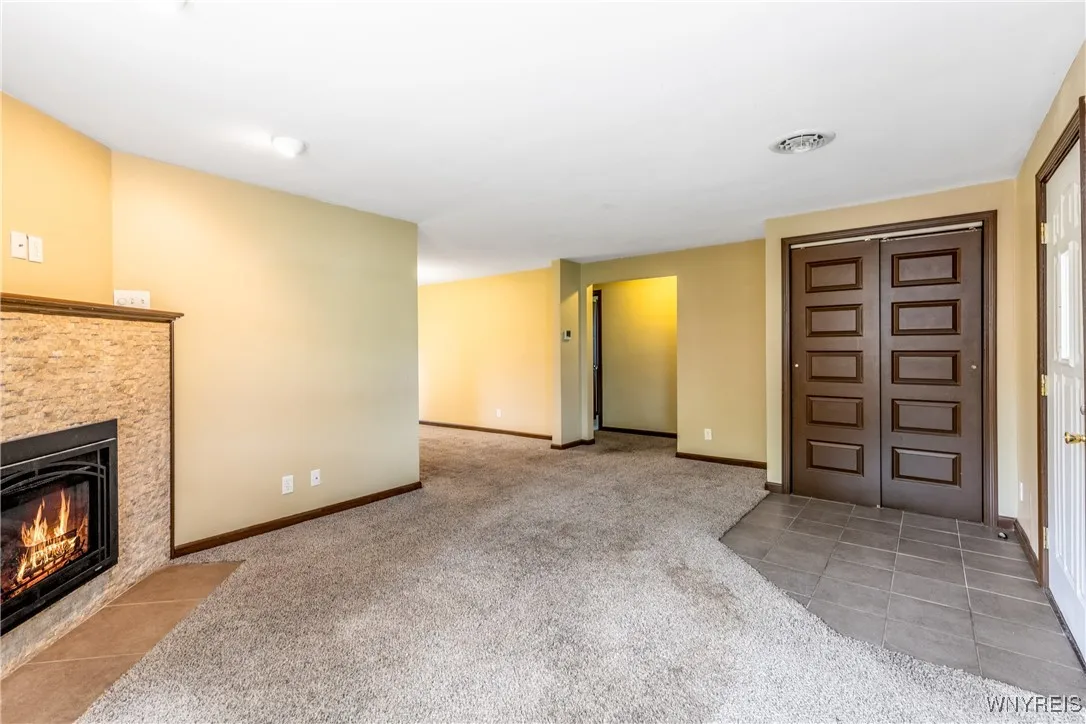 This picture is from front corner of family room.  Bedrooms and bathroom are down the hall in back.