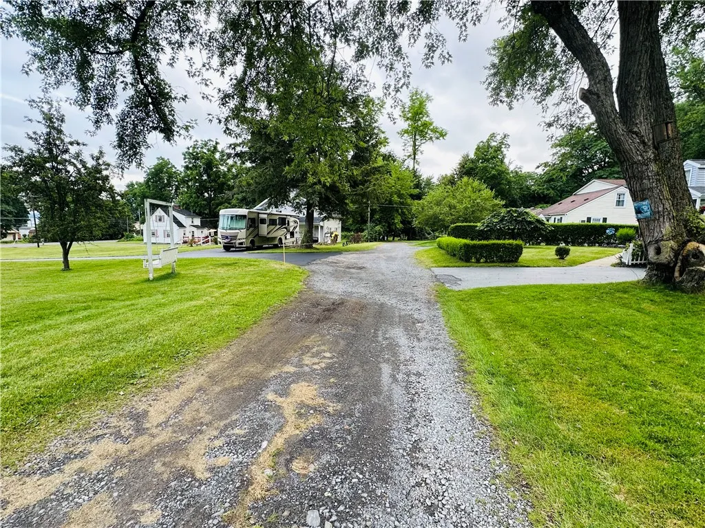 The view looking south from the end of your driveway.