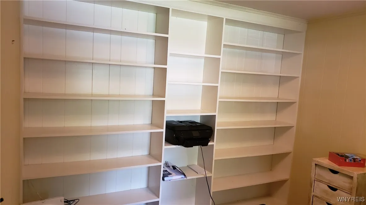 Office or study with built shelves