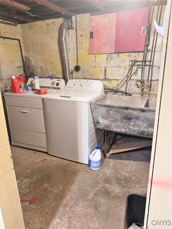 laundry in basement