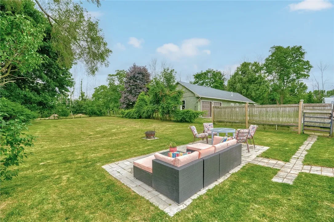 Additional view of the backyard.