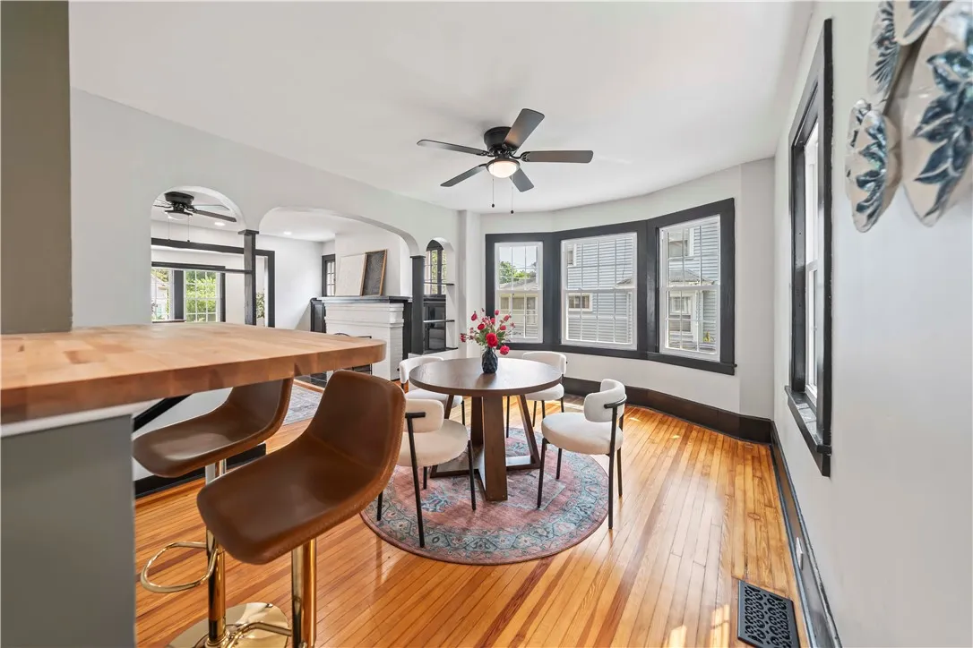 Breakfast Bar opens into formal dining room