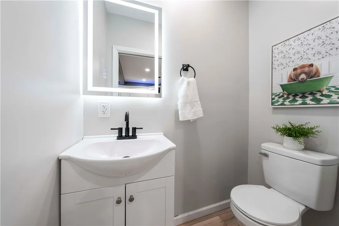 Newly added powder room