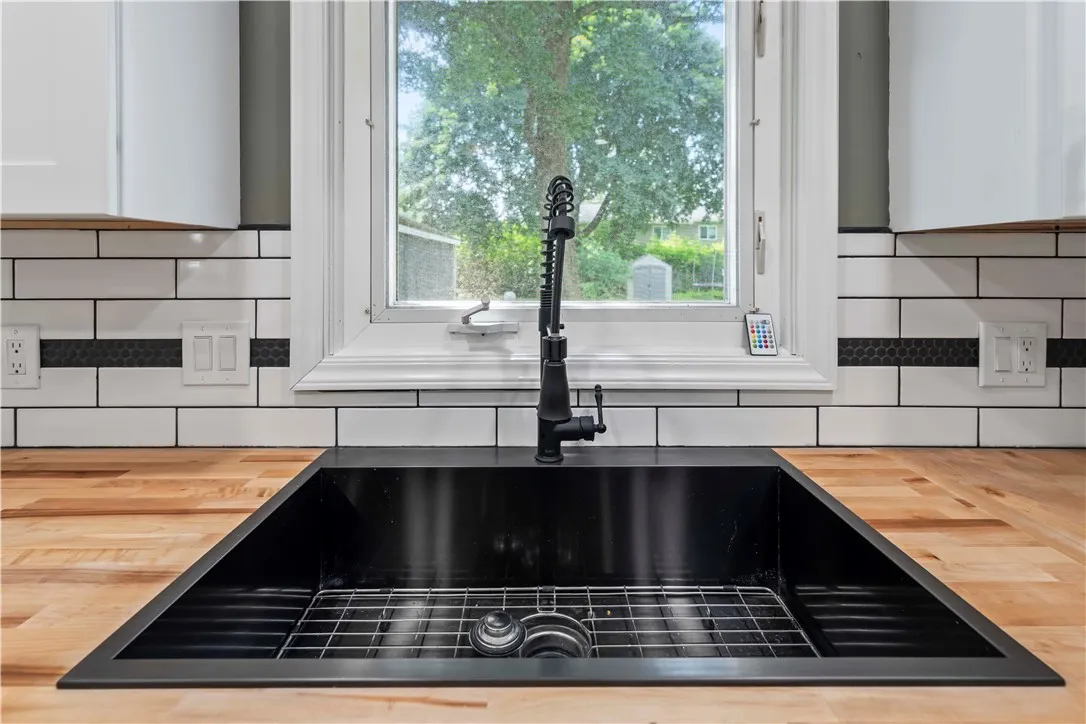 Large single basin sink and new fixture